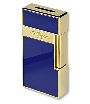 Зажигалка S.T. Dupont BIGGY позолота синий  25005