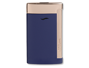 Зажигалка SLIM 7 роз позолота, S.T. Dupont розовая позолота, синий лак  27773