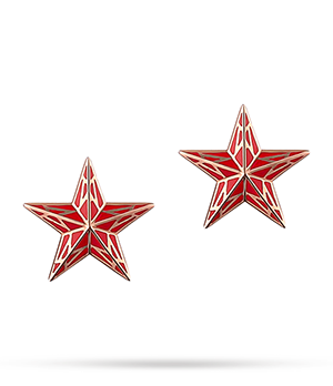 Серьги-пусеты Gourji Кремлевская звезда  DK-KREMLSTAR-EAR