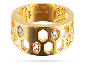 Кольцо Gourji Конструктивизм  DK-ARH-GRIN-17.5