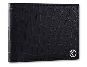 ПОРТМОНЕ Kansory комбинированное 6CC крокодил черное  A0934B45