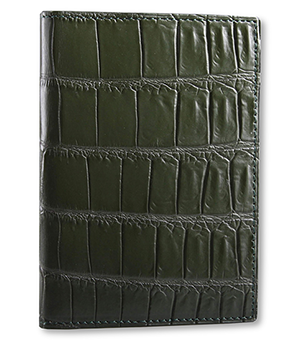 Обложка для паспорта Kansory крокодил, зеленая  A0020J44