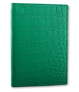 Обложка для паспорта Kansory крокодил, зеленая  A0020MT45