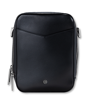 Сумка на молнии S.T. Dupont LINE D, черная матовая кожа  191029