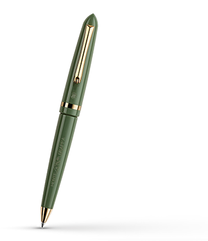 Шариковая ручка Montegrappa VENETIA зеленая смола, позолота  ISVENBAG-2