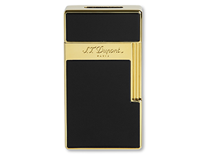 Зажигалка S.T. Dupont BIGGY позолота черный лак  25002