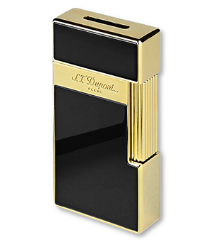 Зажигалка S.T. Dupont BIGGY позолота черный лак  25002