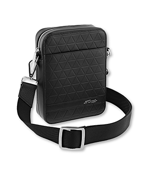 Сумка на молнии S.T. Dupont Firehead, черная глад. кожа  160010