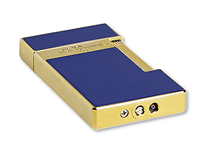 Зажигалка S.T. Dupont SLIMMY позолота, синий лак  28005