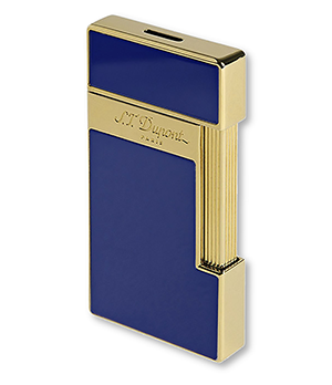 Зажигалка S.T. Dupont SLIMMY позолота, синий лак  28005