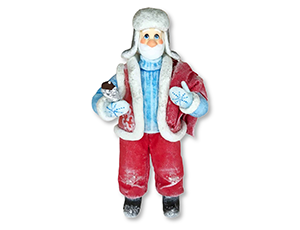 Ватная игрушка Новогодние игрушки Дед Мороз в ушанке  ВИ66