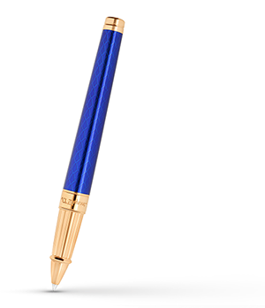 Ручка чернильная S.T. Dupont Ручка LINE D Eternity, роз.позолота, синий лак  422030L