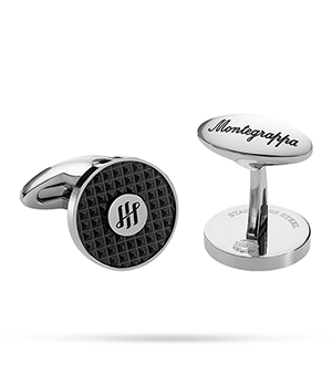 Запонки CLOU AMBIGRAM Montegrappa круглые, нержавеющая сталь  IDA3CLSB Запонки CLOU AMBIGRAM Montegrappa круглые, нержавеющая сталь  IDA3CLSB