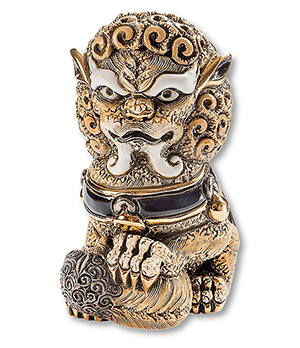 Статуэтка De Rosa коричневая Львица Фу  F250C