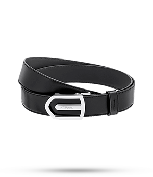 Ремень S.T. Dupont LINE D, черная гладкая кожа  9771140 Ремень S.T. Dupont LINE D, черная гладкая кожа  9771140
