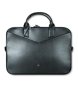 Сумка на молнии S.T. Dupont LINE D (Slim), черная матовая кожа  191025