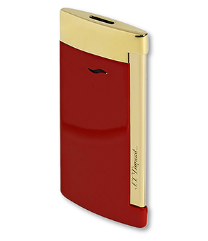 Зажигалка SLIM 7 S.T. Dupont позолота, бордовый лак  27774