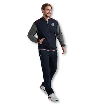 КОСТЮМ МУЖСКОЙ 48 RUSTEAM темно-синий/серый (77% хлопок,17% подиэстер, 6% эл  11M-RT-1751/48