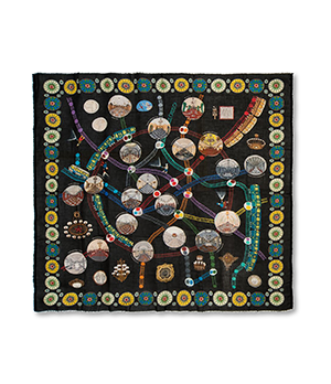 Платок Метро Gourji шелк, 90 х 90 см.  91141537/90