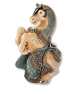 Статуэтка De Rosa Конь с синим седлом  F258W