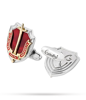 Запонки Gourji Щит и Меч серебро/позолота  01Н050337ЭАЦ