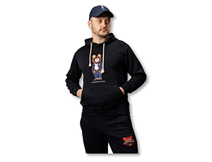 Худи муж Моя Страна Легендарный Мишка, 65% хлопок т-синий, 4XL  4940101/4XL