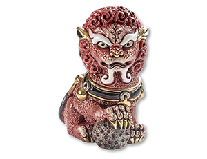 Статуэтка красный Лев Фу De Rosa   F249R