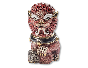 Статуэтка De Rosa красная Львица Фу  F250R