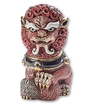 Статуэтка De Rosa красная Львица Фу  F250R