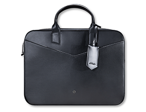 Сумка на молнии S.T. Dupont LINE D, черная матовая кожа  191026