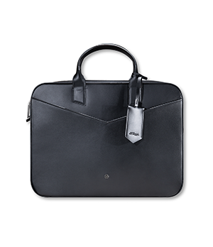 Сумка на молнии S.T. Dupont LINE D, черная матовая кожа  191026