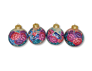 Набор из 4-х шаров Новогодние игрушки 100 мм 
