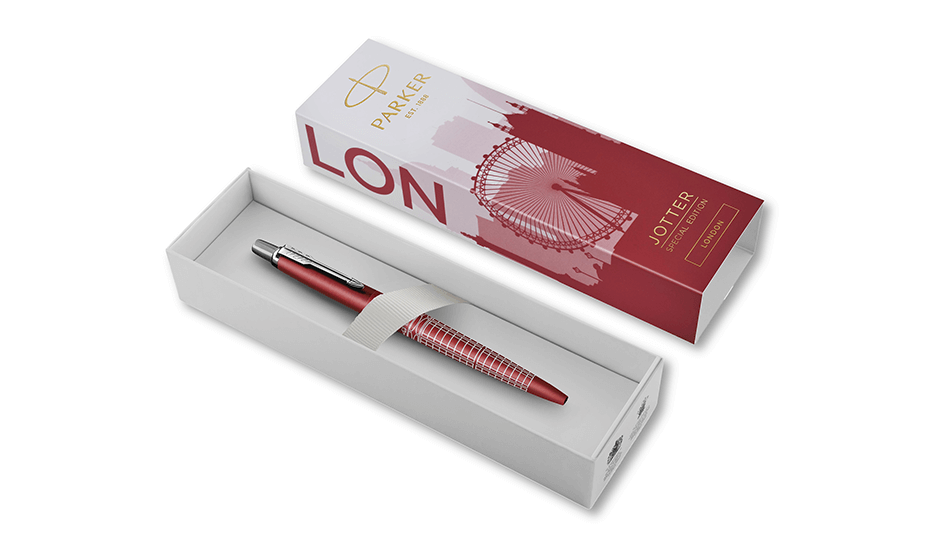 Ручка шариковая Parker Jotter London Red CT синяя  2221603 2221603 