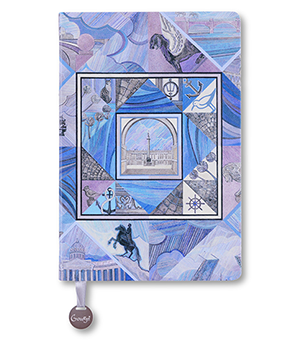 Ежедневник Gourji Санкт-Петербург А5 синий с рельефным изображение  112535