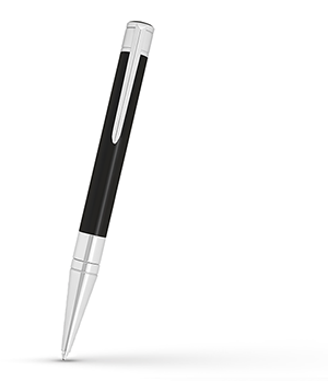 Шариковая ручка S.T. Dupont D-Initial, черная хром  275200