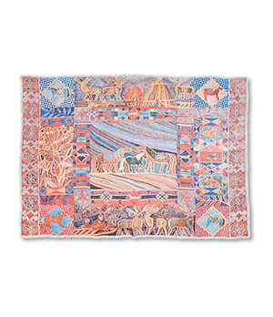 Шаль Северное сияние Gourji 100% шерсть 135х175  91254039