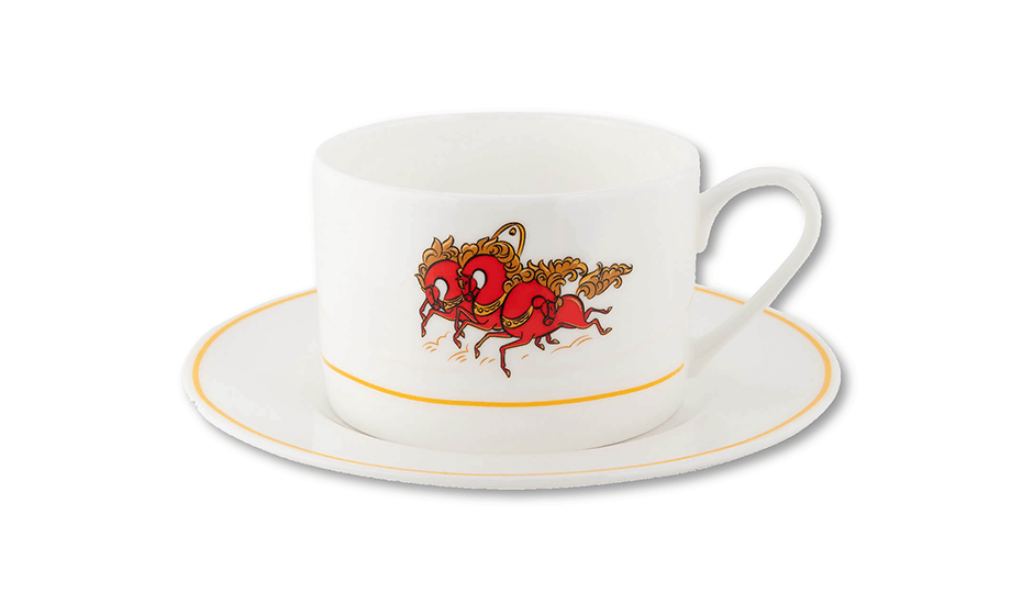 Чайная пара Gourji Русская тройка фарфор белый  434698 434698 