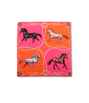 Платок Gourji шелк 120х120 красный  91169937/120