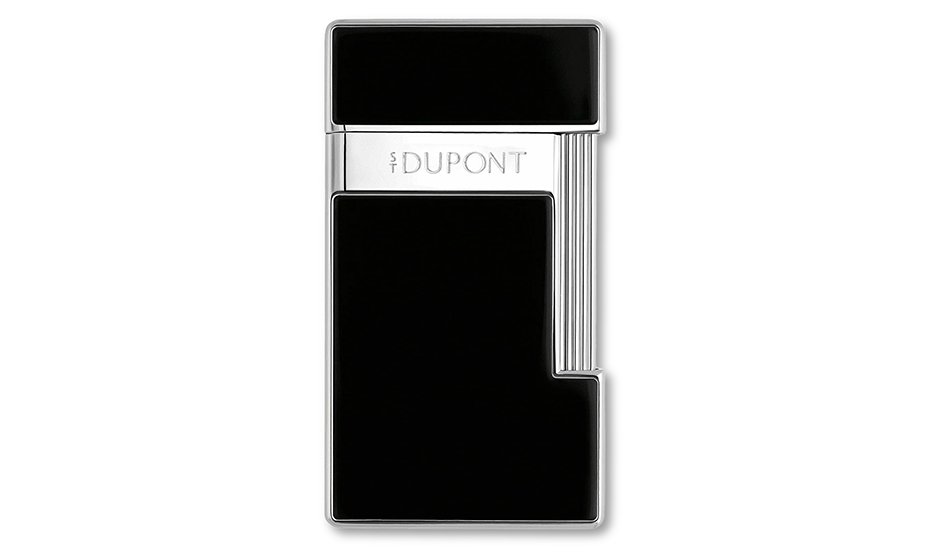 Зажигалка SLIMMY S.T. Dupont хром, черный современный лак  28221 28221 