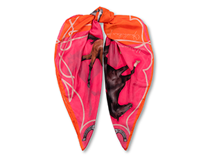 Платок Gourji шелк 90х90 красный  91169937/90