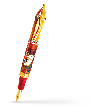 Перьевая ручка Ancora Genghis-Khan (Чингиз-Хан), золото 18К, акриловая с  GENGIS-KHAN/FP