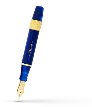 Перьевая ручка Ancora Vezuvio, золото 18К, акриловая смола, позолота  VEZUVIO/BL/FP