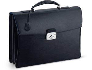 Портфель S.T. Dupont натуральная телячья кожа, черный, изнутри подкладк  181302