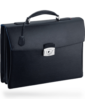 Портфель S.T. Dupont натуральная телячья кожа, черный, изнутри подкладк  181302