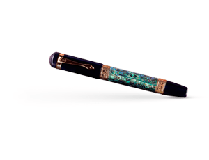 Перьевая ручка Ancora Ravenna, черная, золото 18К, мозаика, позолота  RAVENNA-FP