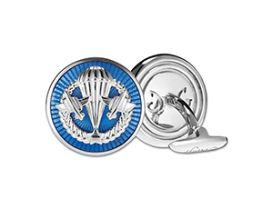 Запонки Gourji серебро 925 пробы, отделка эмаль, застежка Т, вес  GS3012/1964'