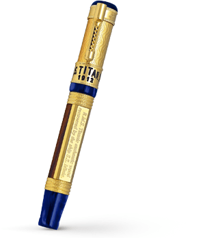 Чернильная ручка Ancora Titanic (Титаник), акриловая смола, позолота, древ  TITANIC-RB