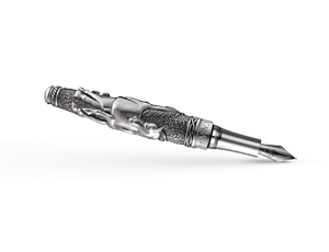 Перьевая ручка Caran d'Ache серебра 800 пробы, перо из золота 18К, торец колпа  5090-049