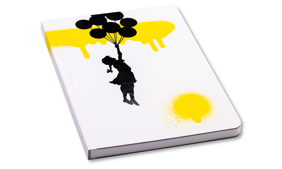 Тетрадь Banksy Улетающая девочка 14х21см кам бумага