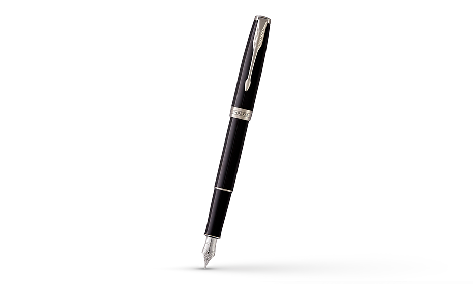 Перьевая ручка Sonnet Laque Black/хром F